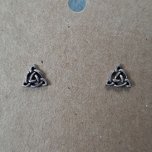 Sterling Silver Triangle Earrings